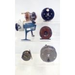 Six vintage fishing reels to include Milward and L