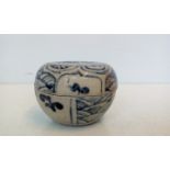 Chinese Hoi An Hoard small blue and white lidded p