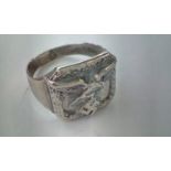 Dress ring depicting eagle and swastika, size T