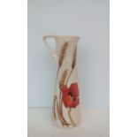 Moorcroft jug in the Harvest Poppy pattern, height