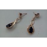 Pair of 9 carat gold earrings