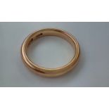 22 carat gold Wedding band, weight 7.3 grams