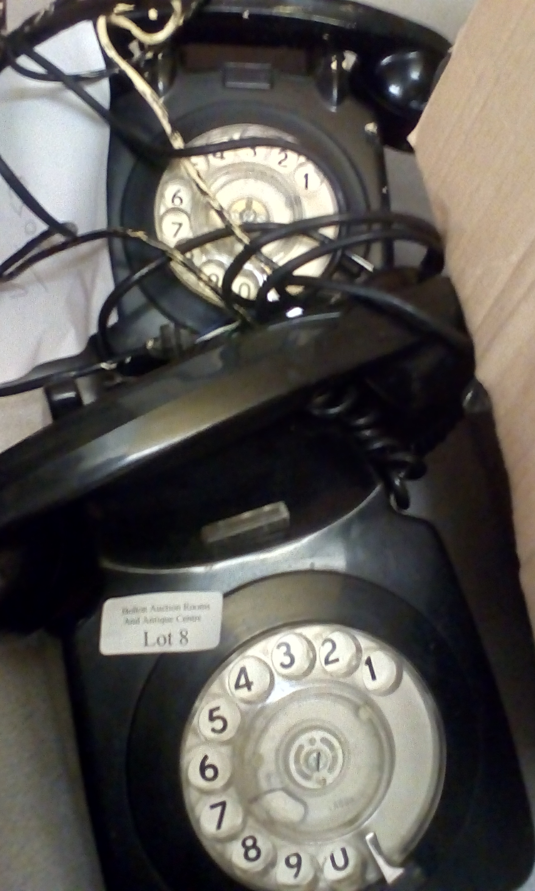 Two vintage telephones