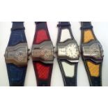 Four gent's Oulm fashion watches