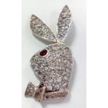 Silver pendant in the form of the Playboy Bunny