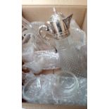 Glassware to include a claret jug