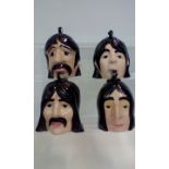 Set of four Lorna Bailey Beatles novelty teapots w