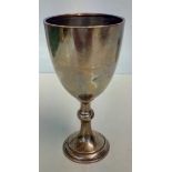 Silver goblet bell shaped bowl over a knopped pede