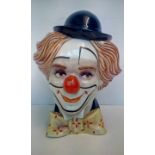 Spanish clown bust in the style of Lladro, height