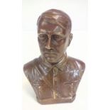 Brass Adolph Hitler bust, height 17cm