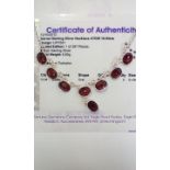 Limited edition (1/297) silver and garnet necklace