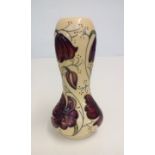 Moorcroft vase in the Chocolate Cosmos pattern, he