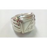 Gents silver ring, size Y