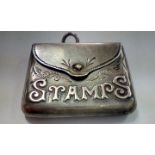 Edwardian silver stamp holder, Birmingham