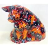 Anita Harris polychrome pig group, height 24cm