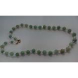 Jade and crystal necklace