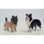 Beswick Cairn Terrier together with a Beswick Coll