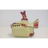 Lorna Bailey Yellow Submarine novelty teapot, heig