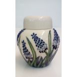 Moorcroft lidded ginger jar in the Muscari pattern