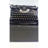 Cased vintage Underwood typewriter