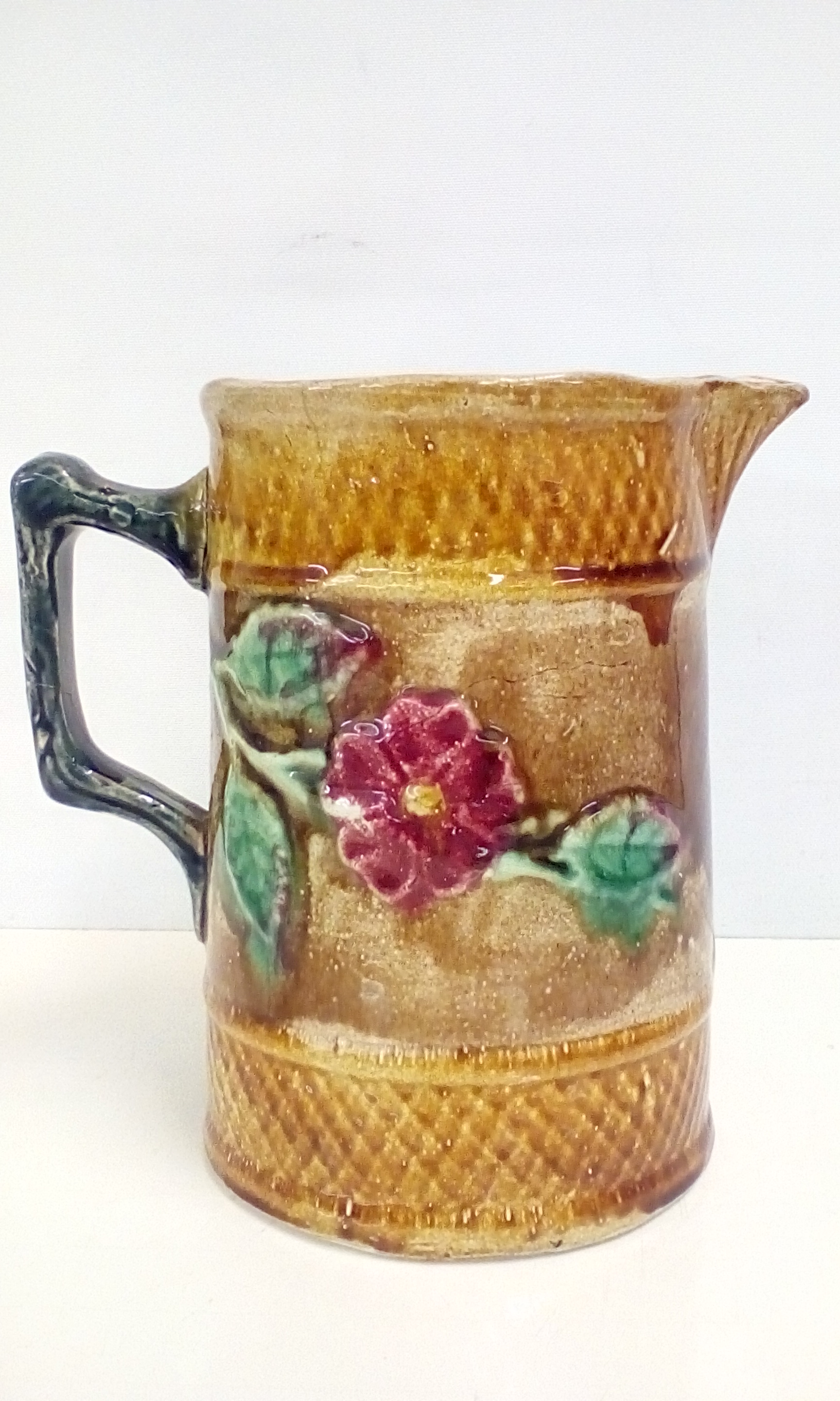 Victorian Majolica water jug, height 21cm