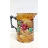 Victorian Majolica water jug, height 21cm