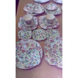 Part Royal Winton 'Chintz' pattern tea