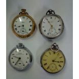 Group of four pocket watches for spares and repair