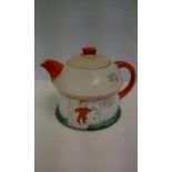 Shelley Boo Boo teapot by Mabel Lucie Atwell, height 12cm, some rubbing to green paint