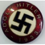Swastika enamelled pin badge