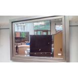 Contemporary bevel edged wall mirror