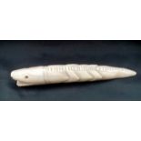 Early 20th century marine ivory carving, length 21