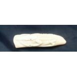 Early 20th century marine ivory carving, length 13