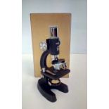 Cased Kibro microscope, height 17cm