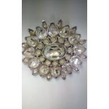 Large Swarovski Crystal pin brooch