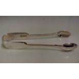 Pair of late Victorian silver sugar tongs, Sheffie