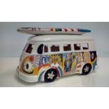 Porcelain model of a Volkswagen campervan, height