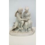 Victorian Copeland Parian ware group 'Paul and Vir