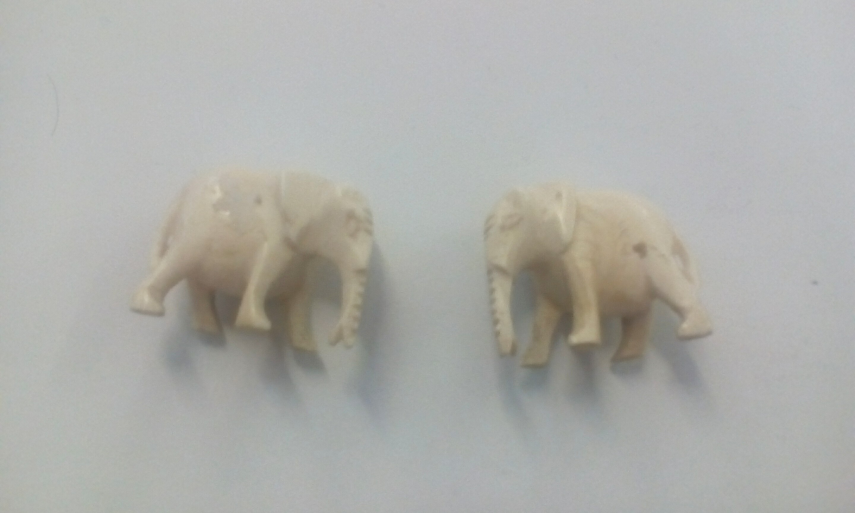 Pair of Ivory Elephants