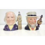 Two Royal Doulton character jugs D6656 'John Doult