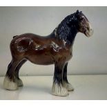 Besick figure of a Shire Horse, height 22cm