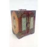 Chinese hard word and jade jewellery cabinet