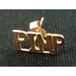 9 ct gold pimp stud earring