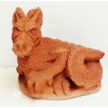 Terracotta figure of a recumbent dragon, height 32