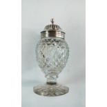 Silver lidded sugar sifter, London 1804