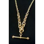 9 ct gold chain and pendant, 8 grams, approx 46 cm