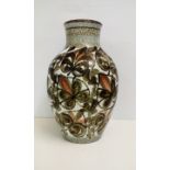 Denby retro stoneware vase, height 29cm