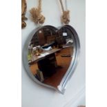 Modern heart shape mirror