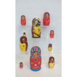 Two Russian dolls, one Brazilian themed and Manche