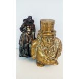Transvaal brass money box together with a brass do